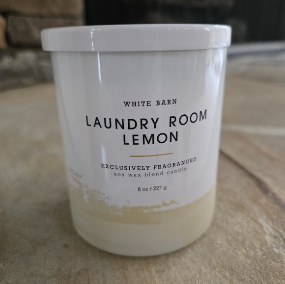 White Barn Other - White Barn Bath And Body Works Single Wick Laundry Room Lemon Scented Candle